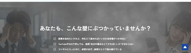 物販naviの広告は副業を始めたけれど全体像がつかめないコンサルに入ったのに成果が出ないといった悩みに語りかけている