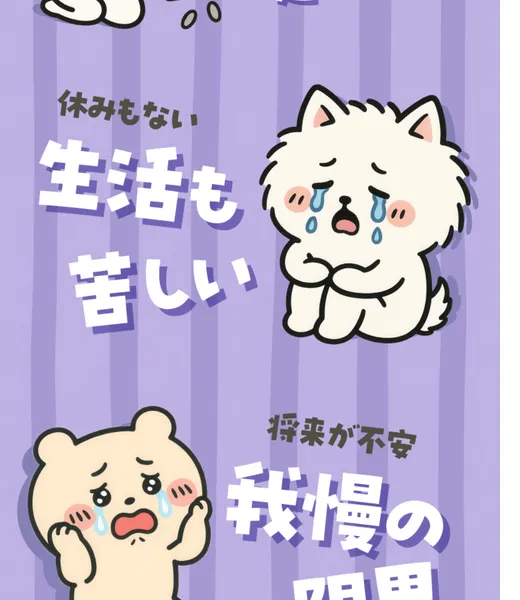 うさぎや猫の可愛いキャラが並ぶふくぎょうパラダイスの広告