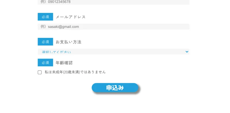 合同会社リストの申込みフォーム。支払い方法に「銀行振込（30日後払い）」と表示されている